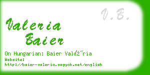 valeria baier business card